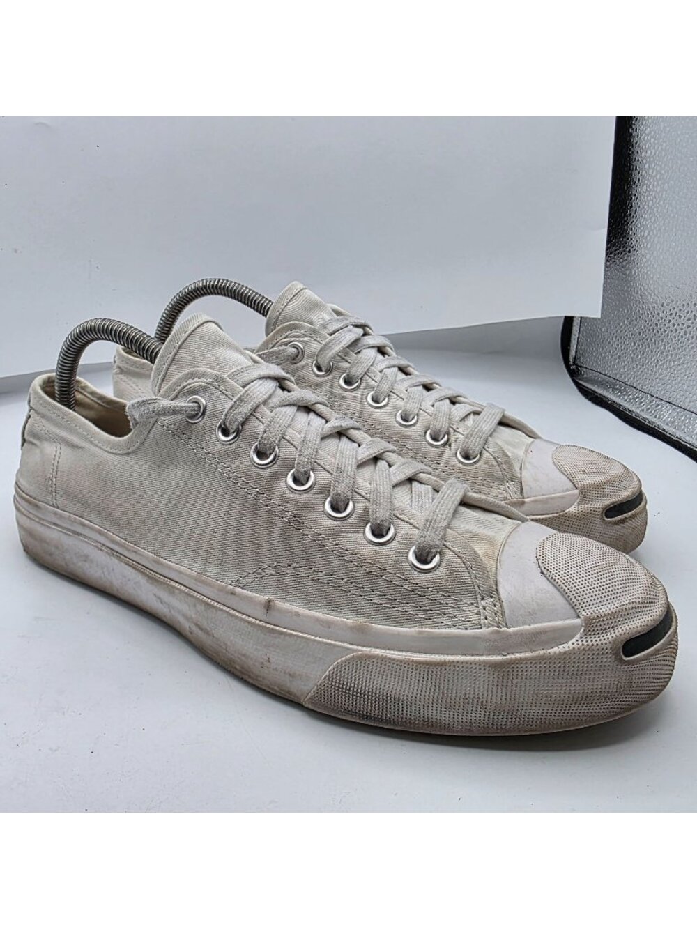 Converse Jack Purcell Mens Size 8.5 White Classic Shoes Low Top Sneaker Casual